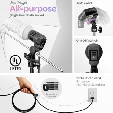 LimoStudio 1200W Output Continuous Lighting Kit for Creatives