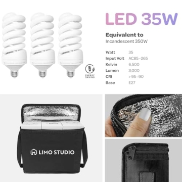 LimoStudio 1200W Output Continuous Lighting Kit for Creatives