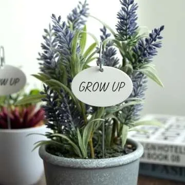 Temlum Plant Labels with Marker Pen, 25 Pcs Plant Garden Markers Garden Label Stakes Plant Sign Tags for Outdoor Plants, Flowers, Herbs, Seed (White)