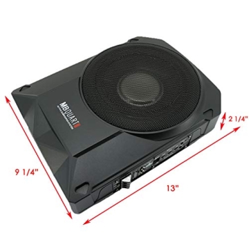 MB Quart RW-108A 600W 8" Slim Powered Subwoofer with Built-in Amp
