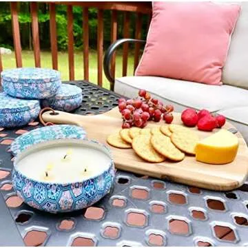 Citronella Candles Outdoor Set 4 Pack for Mosquito Protection