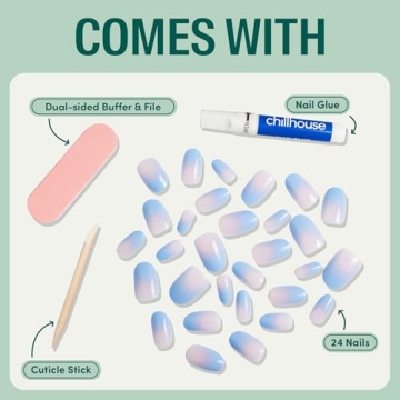 Durable Chillhouse Press On Nails Kit with Sugar Rush Design