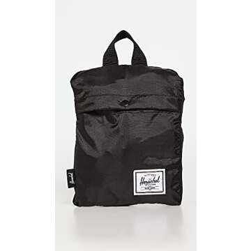 Herschel Packable Daypack Backpack, Black/Black, One Size