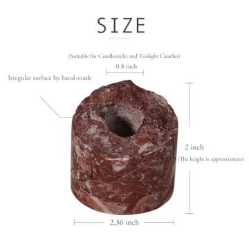 Handmade Travertine Candle Holder for Elegant Decor