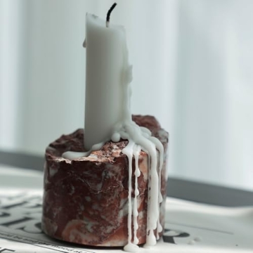 Handmade Travertine Candle Holder for Elegant Decor