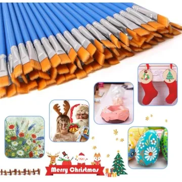 UPINS 30 Pcs Flat Paint Brushes for All Ages