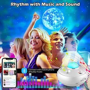 Constellations Planetarium Planets Stars Projector: 20 in 1 Night Light White Solar System Space Ceiling Projector with Bluetooth Speaker for Bedroom