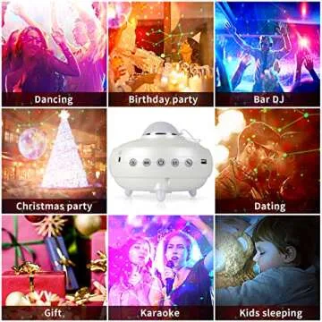 Constellations Planetarium Planets Stars Projector: 20 in 1 Night Light White Solar System Space Ceiling Projector with Bluetooth Speaker for Bedroom