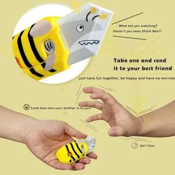 PETBSNVB 4PCS Bee Tortoise Fidget Knife, 3D Gravity Knife Toy, 3D Gravity Plastic, Toy Switchblade, Printed, Printing Knife, Carrot Knife, Sensory Knife Fidget Toys for Kids & Adults