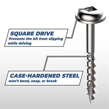 Kreg 1 1/2 Inch Zinc Pocket Screws for Woodworking