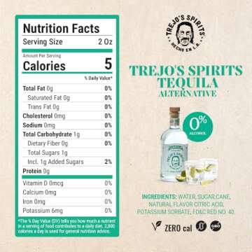 Trejo's Spirits Non-Alcoholic Tequila Alternative - Guilt-Free Taste