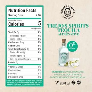 Trejo's Spirits Non-Alcoholic Tequila Alternative - Guilt-Free Taste