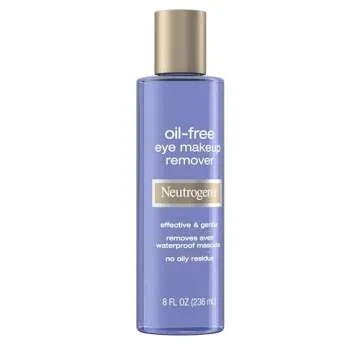 Neutrogena Oil-Free Eye Makeup Remover & Cleanser, Gentle & Non-Greasy Makeup Remover for Waterproof Mascara, 8 fl. Oz, 2 Pack