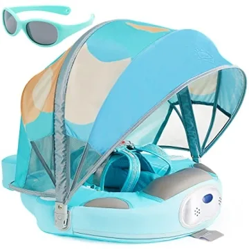 Mambobaby Float with Canopy – Upgraded Non-Inflatable Baby Pool Float Trainer