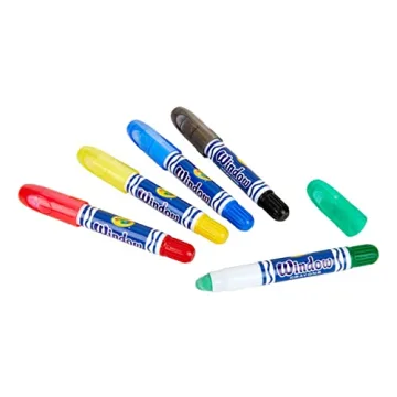 Crayola Washable Window Crayons, Glass and Window Art Supplies, Assorted Colors, 5 Count, Gift for Boys & Girls