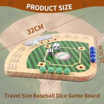 HOROW Baseball Dice Board Game for Family Fun