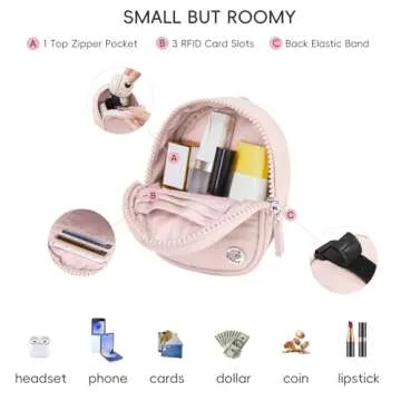 CLUCI Mini Backpack Keychain Wallet Small Wristlet Wallet for Women Zipper Coin Purse Charge Pouch with wrist strap