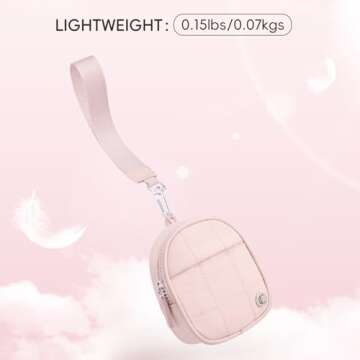 CLUCI Mini Backpack Keychain Wallet Small Wristlet Wallet for Women Zipper Coin Purse Charge Pouch with wrist strap