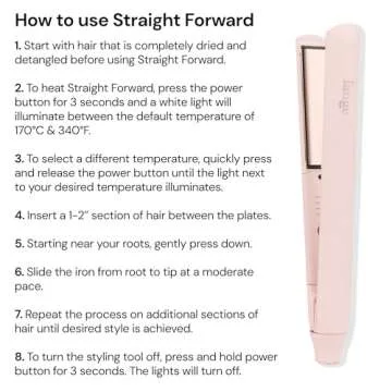 L'ANGE Straight Forward Titanium Flat Iron for All Hair Types