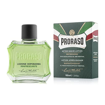 Proraso After Shave Lotion for Men, Refreshing and Toning with Menthol and Eucalyptus Oil, 3.4 Fl Oz...