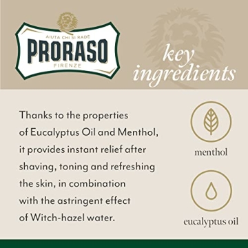 Proraso After Shave Lotion for Men with Menthol - 3.4 Fl Oz