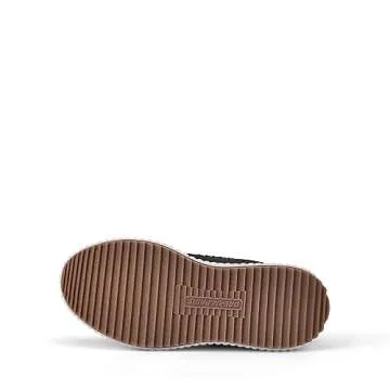 DREAM PAIRS Women Chunky City Tweed Comfortable Casual Platform Fashion Sneaker,Size 7.5,Black/White,SDFN2379W