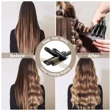 Hair Crimper 3 Barrel Curling Iron For Beach Waves
