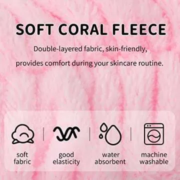 WHAVEL Hairband, 6 Count Pink Spa Headband for Washing Face, Soft Microfiber Bow Headbands, Facial Headband for Skincare, Makeup Headband for Women