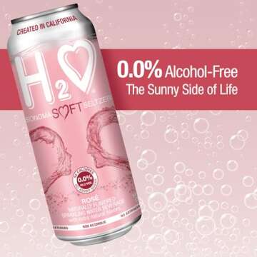 H2o Non Alcoholic California Rose Wine Refreshment