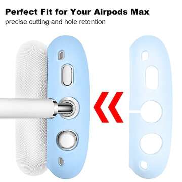 Filoto Case for Airpods Max Headphones - Premium Silicone Cover (Sky Blue)