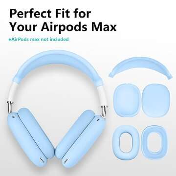 Filoto Sky Blue Case for Airpods Max - Premium Silicone Cover