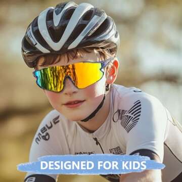 Wapreta 3PACK Kids Sunglasses Youth Baseball Sunglasses for 4-12 Boys Girls Cycling Softball Running...