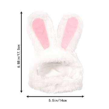 XIMISHOP Cute Costume Bunny Rabbit Hat with Ears for Cats & Small Dogs Party Costume Easter Pet Acce...