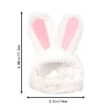 XIMISHOP Cute Costume Bunny Rabbit Hat with Ears for Cats & Small Dogs Party Costume Easter Pet Acce...