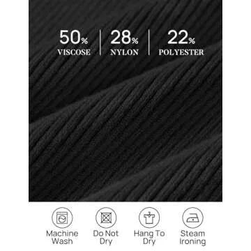 ZESICA Women's Turtleneck Long Sleeve Shirts Spring Basic Tops Slim Fitted Ribbed Knit Sweater,Black,Medium