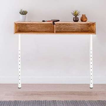 Adjustable Metal Table Leg Set for Home Office DIY