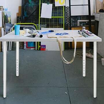 Adjustable Metal Table Leg Set for Home Office DIY