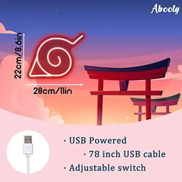 Abooly Anime Ninja Neon Sign for Bright Wall Decor