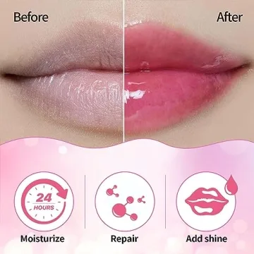 Hydrating Lip Glow Oil - Moisturizing Cherry Lip Gloss