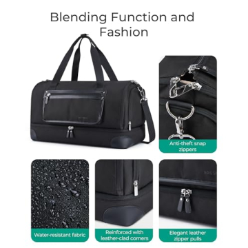 BAGSMART 2-in-1 Garment Duffle Bag for Stylish Travel