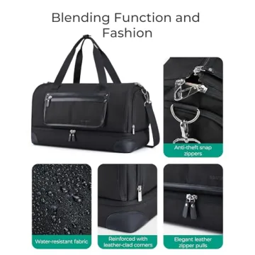 BAGSMART 2-in-1 Garment Duffle Bag for Stylish Travel