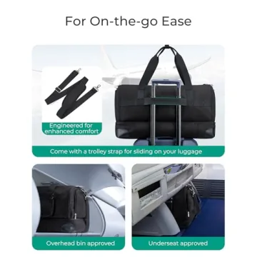 BAGSMART 2-in-1 Garment Duffle Bag for Stylish Travel