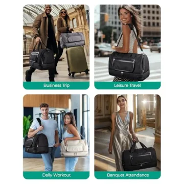 BAGSMART 2-in-1 Garment Duffle Bag for Stylish Travel