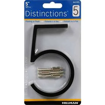 Distinctions 5-Inch Floating Mount House Number 5