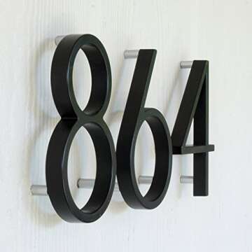 Distinctions 843195 Black Floating Mount 5-Inch House Number 5