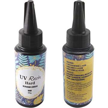 Epoxy UV Resin Clear Hard,ONGHSD UV Jewelry Resin Glue Sunlight Ultraviolet Curing Resin Crystal Liq...