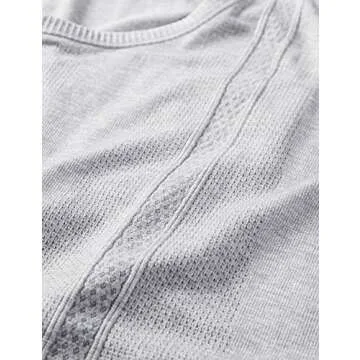 CRZ YOGA Women's Active Seamless Workout Tank Tops Racerback Athletic Running Yoga Gym Shirts Long Length Heather Grey Medium