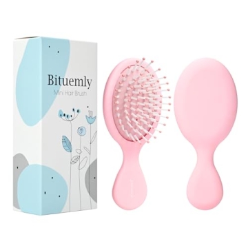 Bituemly Mini Hair Brush for Girls Boys Travel Detangler