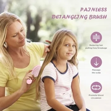 Bituemly Mini Hair Brush for Girls Boys Travel Detangler