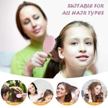 Bituemly Mini Hair Brush for Girls Boys Travel Detangler